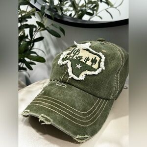 Green Texas Embroidered Cap